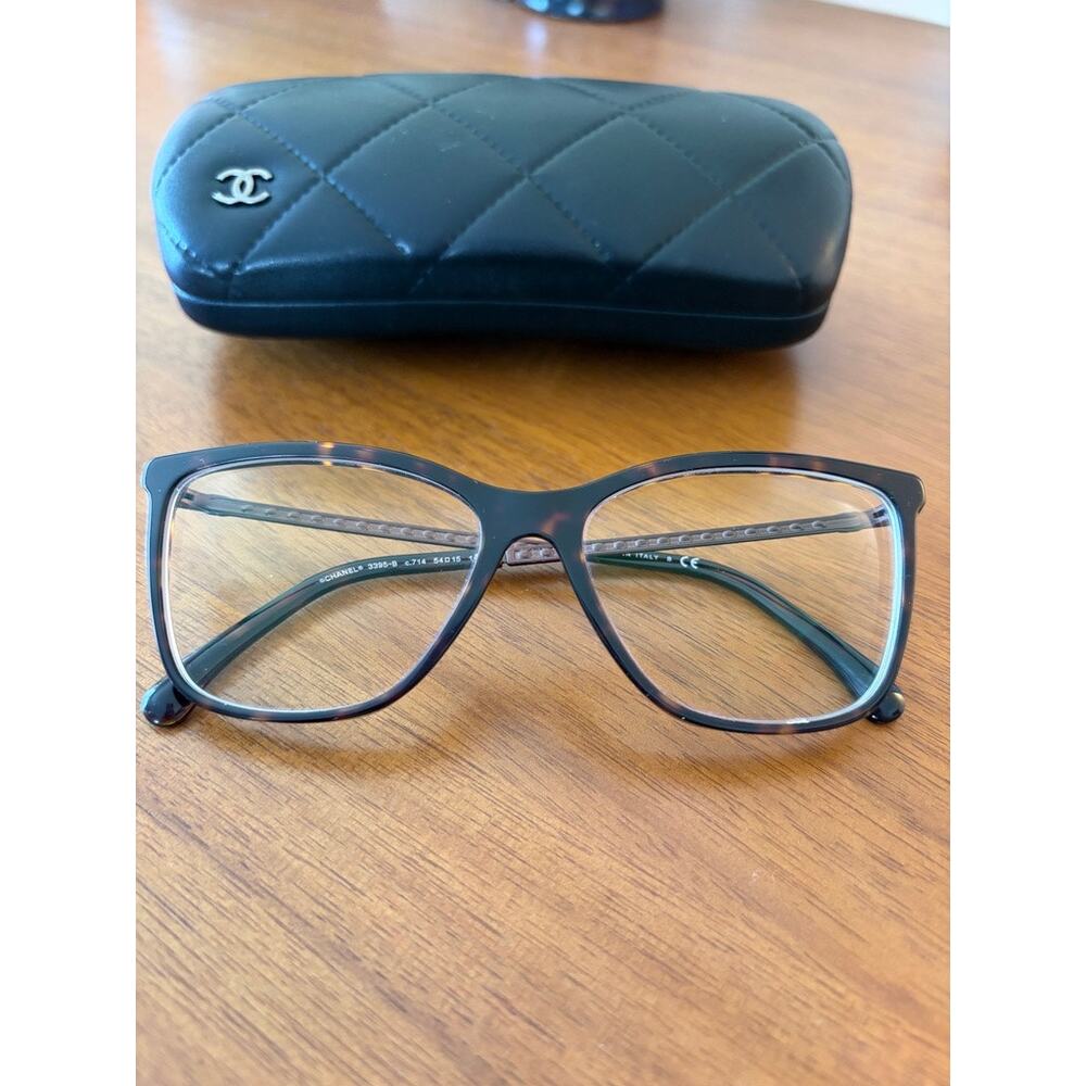 🖤 Chanel 3395-B Tortoise Optical Frames 54-15 140 w/ Case